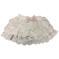 M.L. KIDS 3 TIERED SKIRT WITH ACCENT BOW 